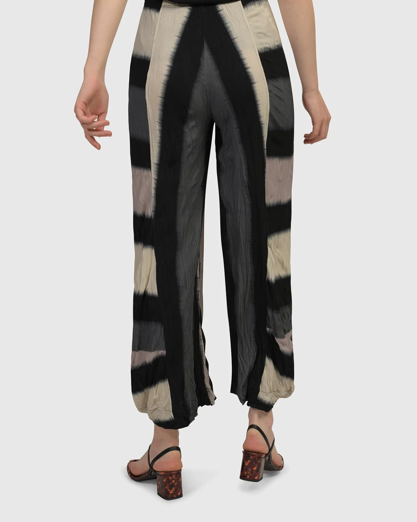 Women Alembika Plus<Jess Crinkle Punto Pants, Stripe