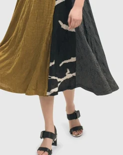 Women Alembika Plus<Jill Crinkle Swing Dress, Yellow