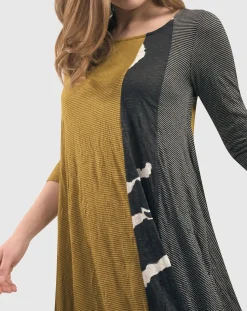 Women Alembika Plus<Jill Crinkle Swing Dress, Yellow