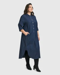Women Alembika Plus<Joie Collared Dress, Denim