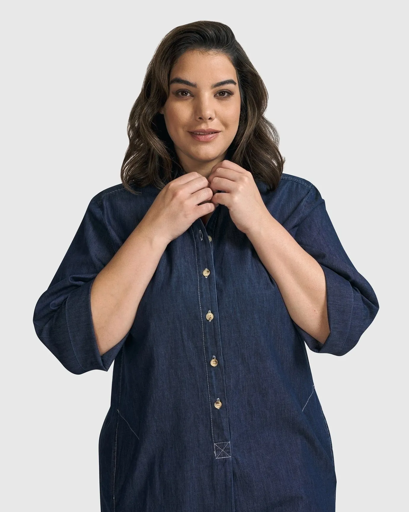 Women Alembika Plus<Joie Collared Dress, Denim
