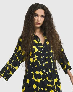 Women Alembika Plus<Josephina Button Down Dress, Tie Dye