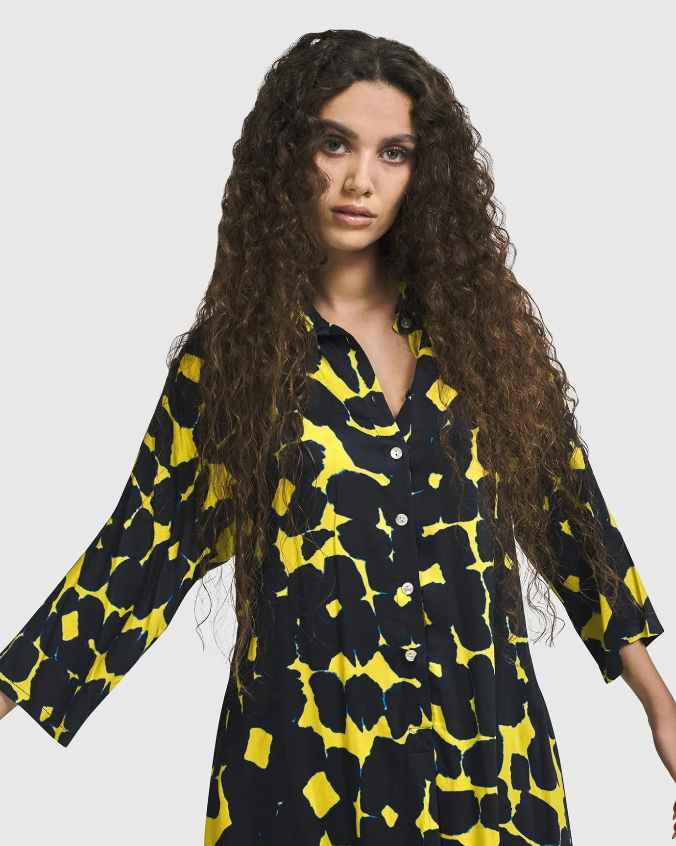 Women Alembika Plus<Josephina Button Down Dress, Tie Dye