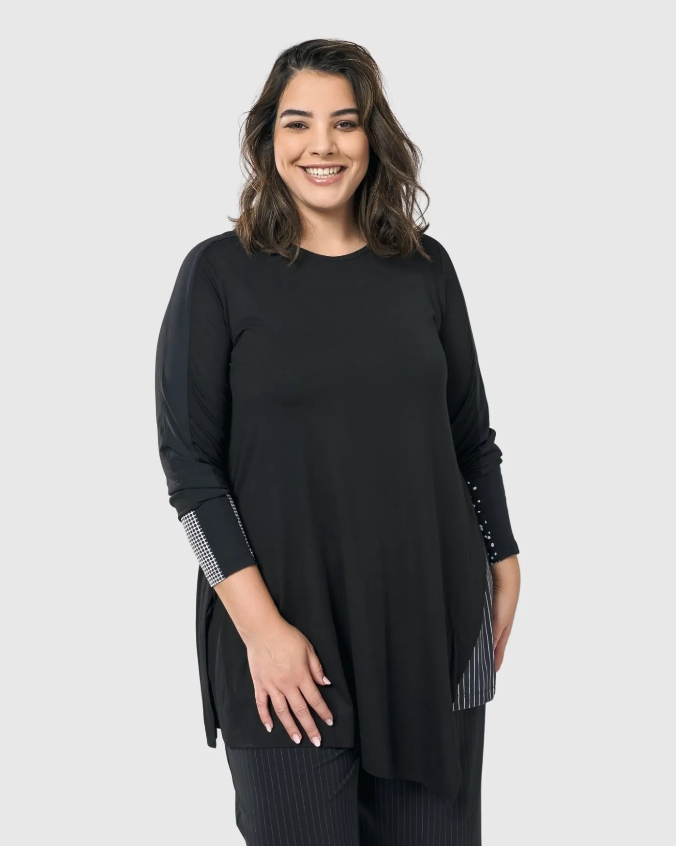 Women Alembika Plus<Josie Swing Tunic Top, Mono