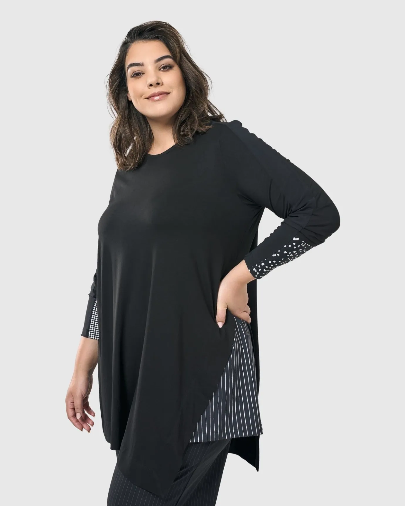 Women Alembika Plus<Josie Swing Tunic Top, Mono