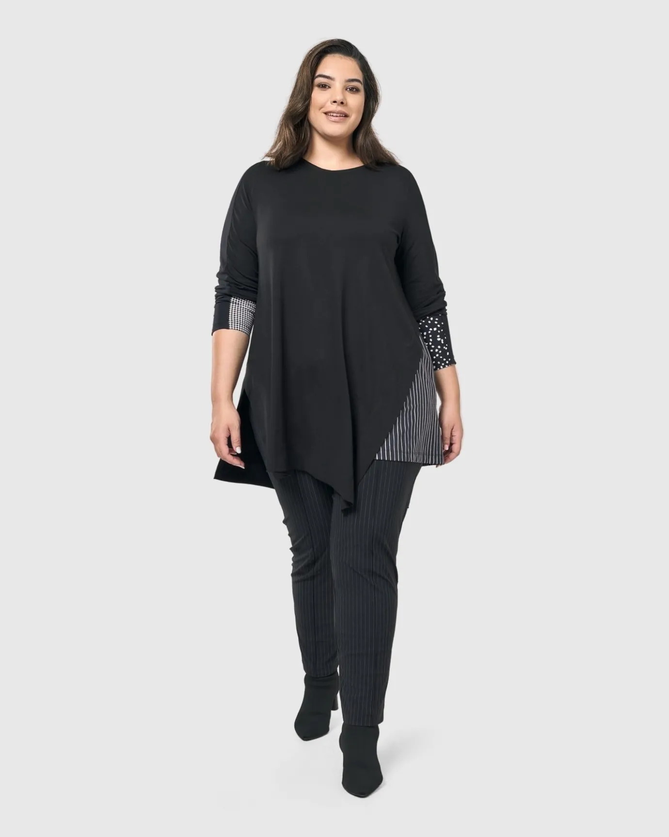 Women Alembika Plus<Josie Swing Tunic Top, Mono