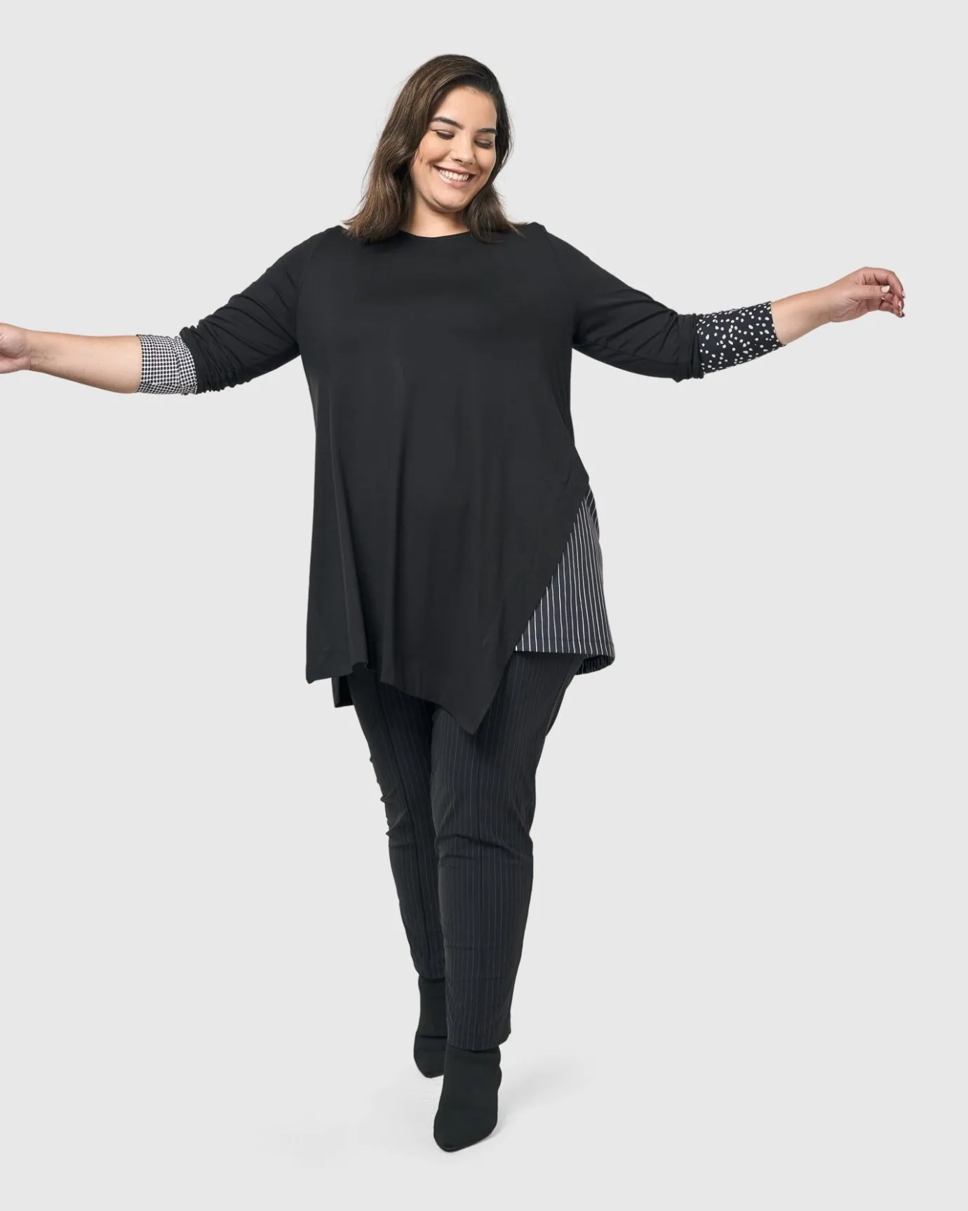 Women Alembika Plus<Josie Swing Tunic Top, Mono