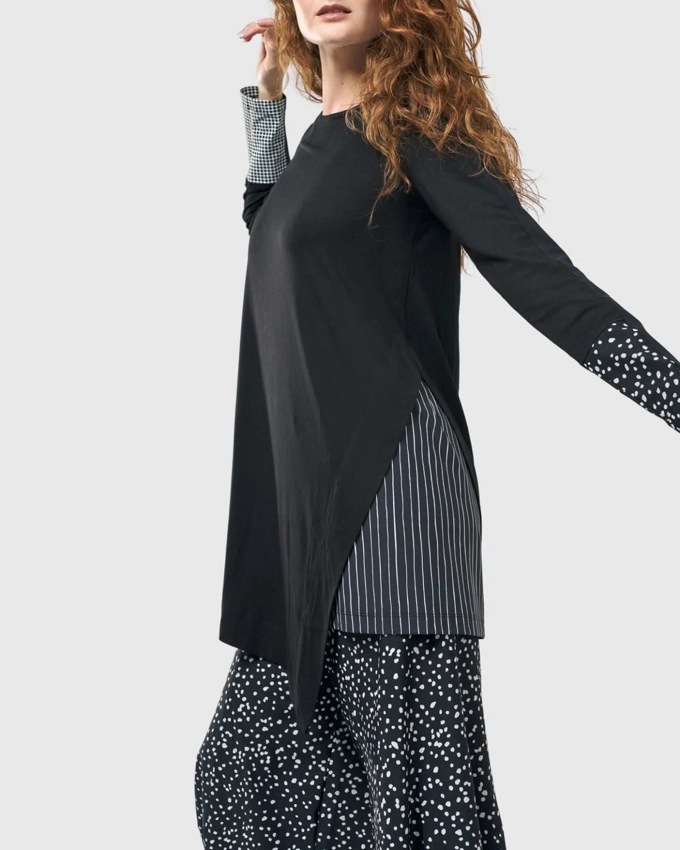 Women Alembika Plus<Josie Swing Tunic Top, Mono