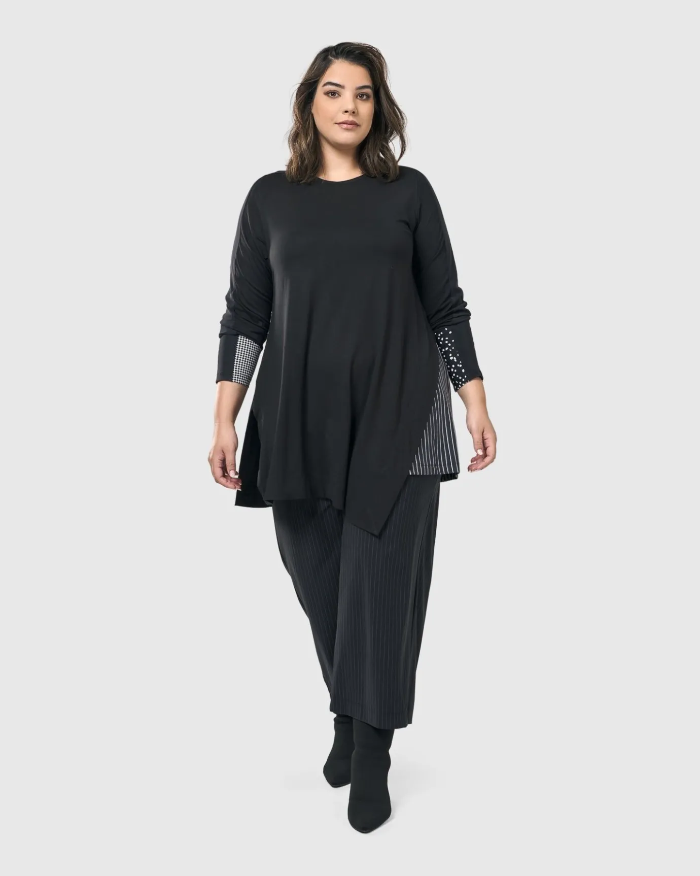 Women Alembika Plus<Josie Swing Tunic Top, Mono