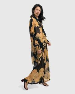 Women Alembika Plus<Kauai Chiffon Palazzo Pants, Gold