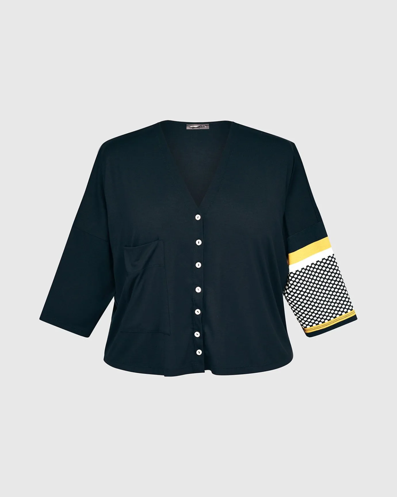 Women Alembika Plus<Kenna Crop Cardigan, Circles