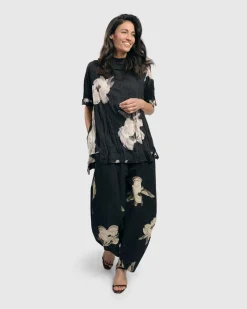 Women Alembika Plus<Kennedy Crinkle Punto Pants, Roses