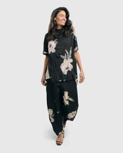 Women Alembika Plus<Kennedy Crinkle Punto Pants, Roses