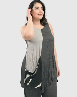 Women Alembika Plus<Kia Crinkle Tunic Top, Stripe