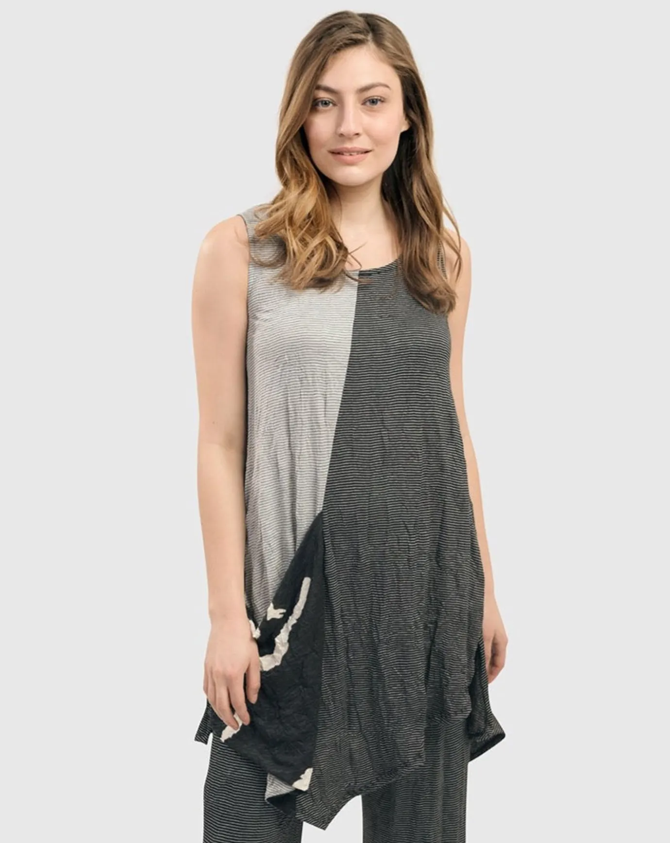 Women Alembika Plus<Kia Crinkle Tunic Top, Stripe