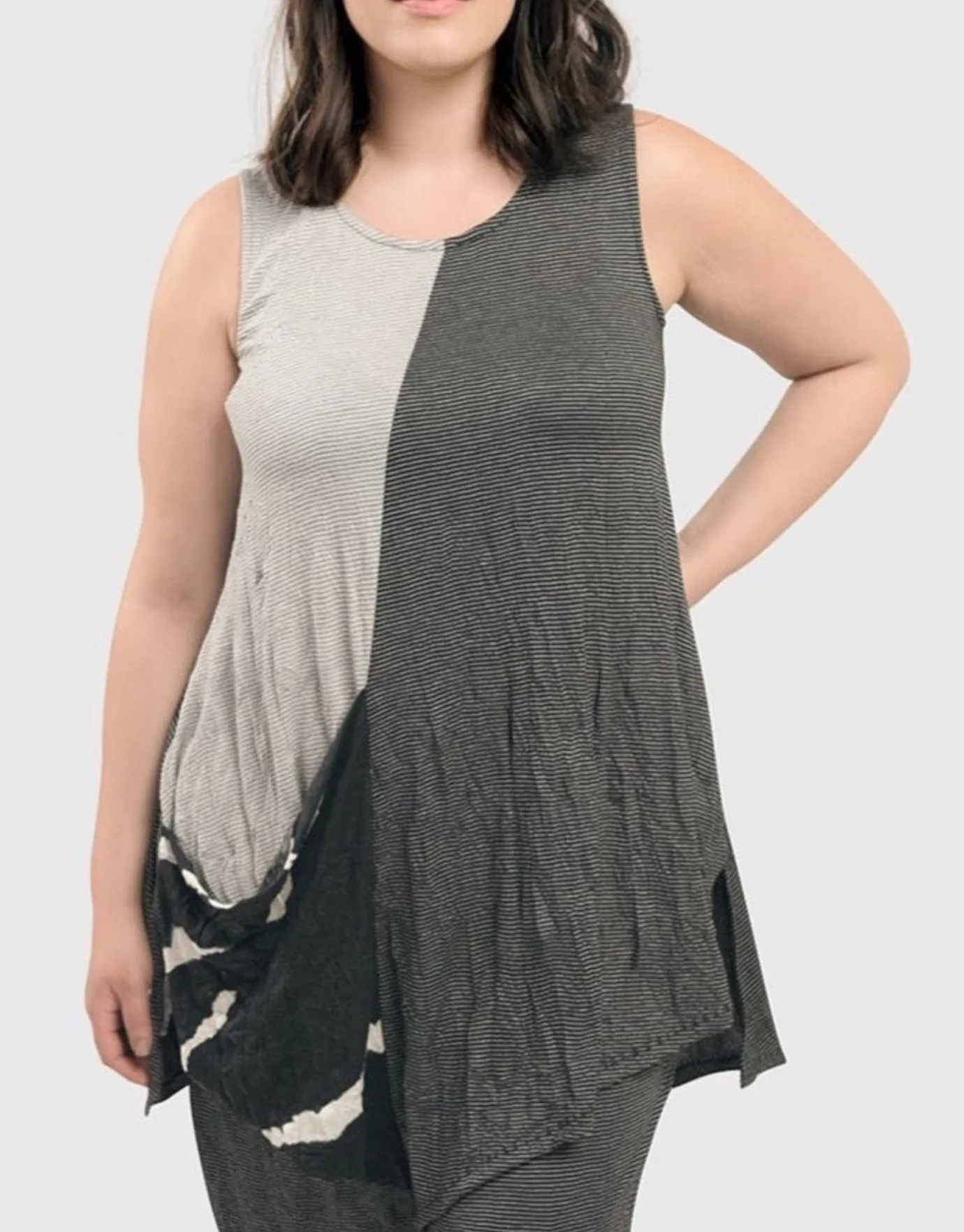 Women Alembika Plus<Kia Crinkle Tunic Top, Stripe