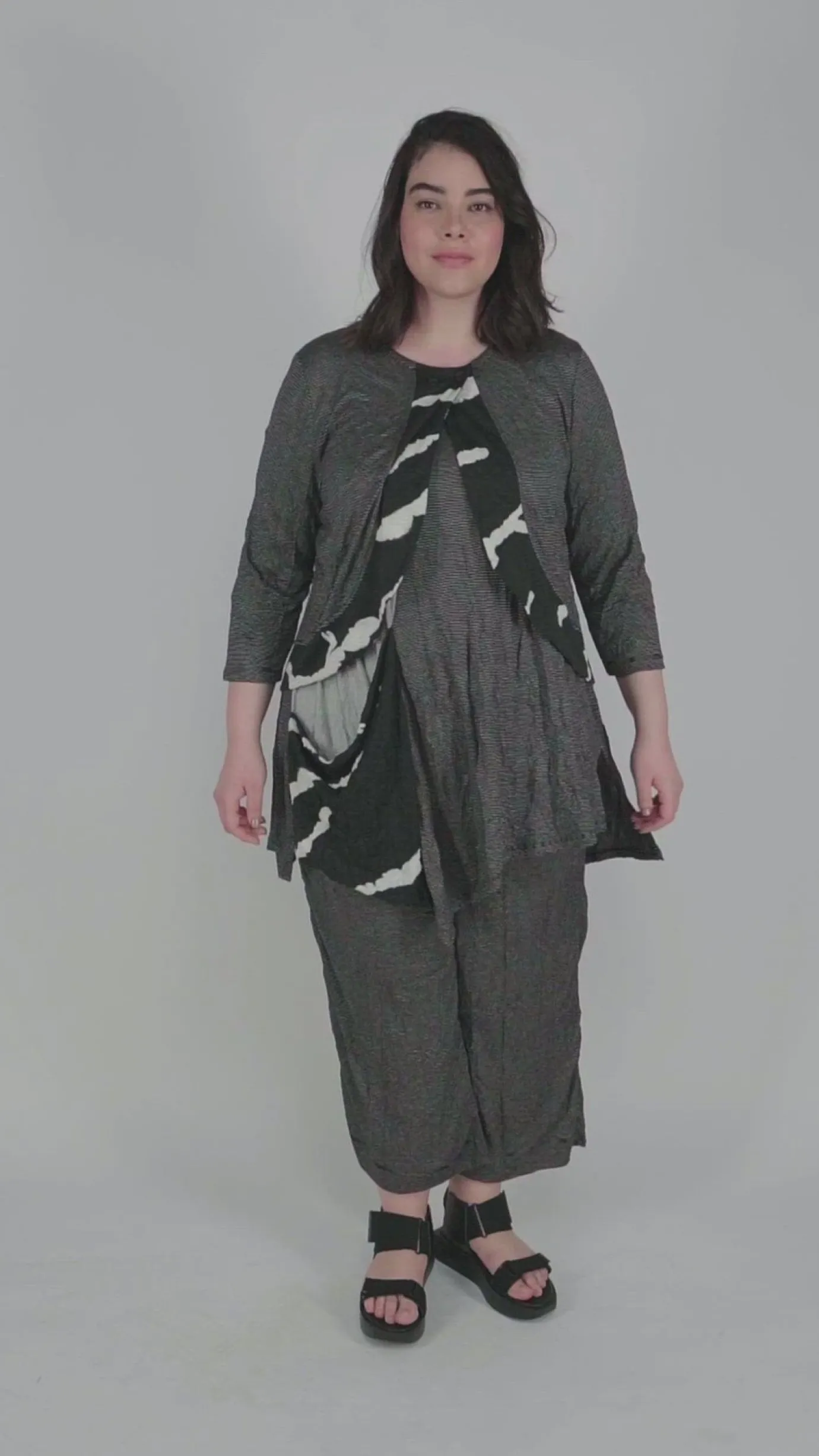 Women Alembika Tops & Tunics<Kia Crinkle Tunic Top, Stripe