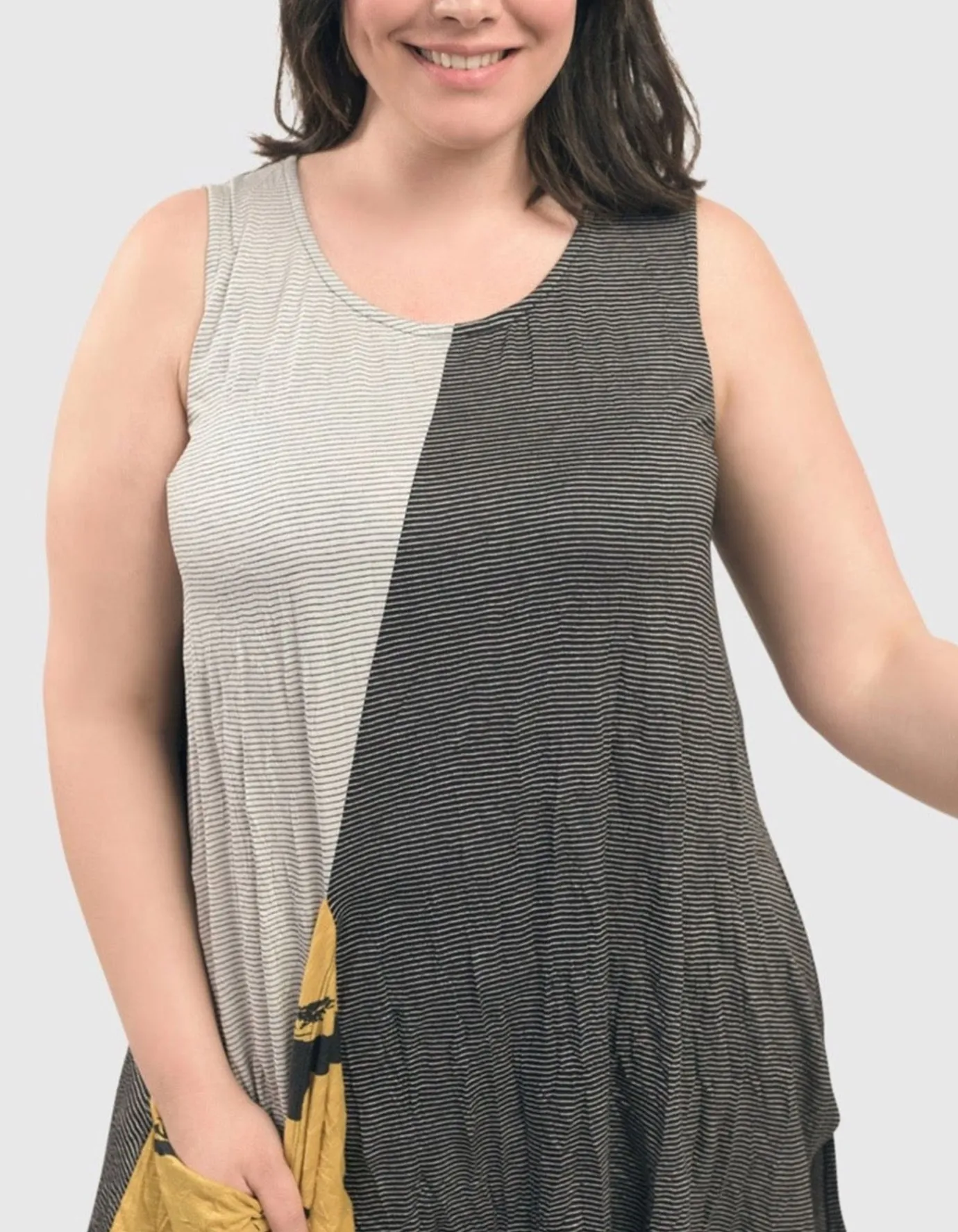 Women Alembika Plus<Kia Crinkle Tunic Top, Yellow