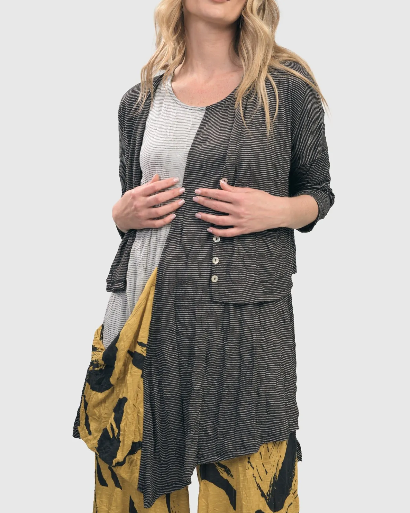 Women Alembika Tops & Tunics<Kia Crinkle Tunic Top, Yellow