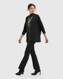Women Alembika Pants & Skirts<Kick Flare Curator Pants, Black