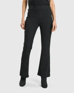 Women Alembika Plus<Kick Flare Curator Pants, Black