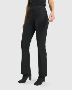 Women Alembika Plus<Kick Flare Curator Pants, Black
