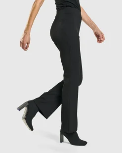 Women Alembika Plus<Kick Flare Curator Pants, Black