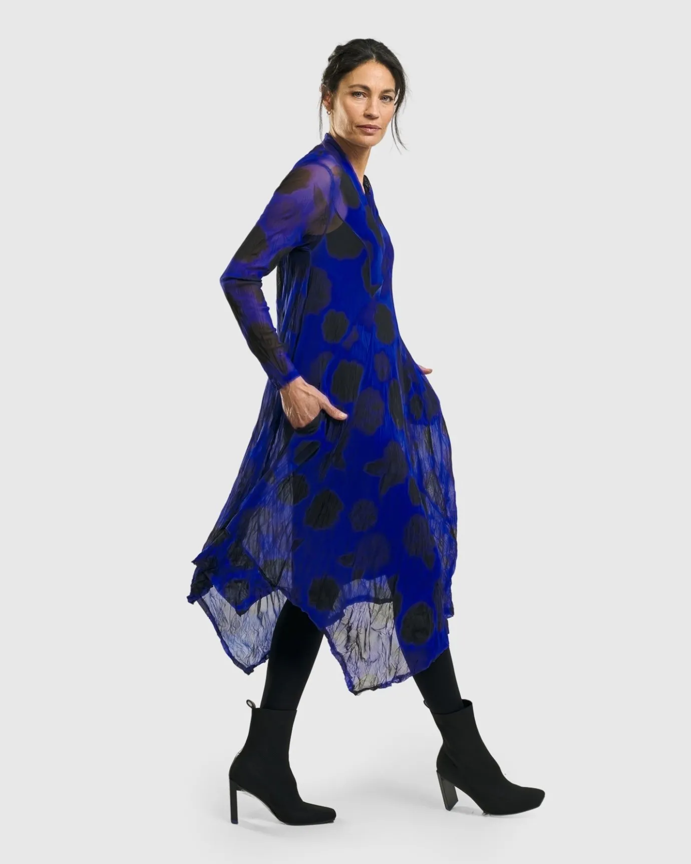 Women Alembika Plus<Ladybug A-Line Dress, Royal