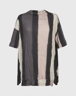 Women Alembika Tops & Tunics<Laila Crinkle Trapeze Top, Stripe/Roses
