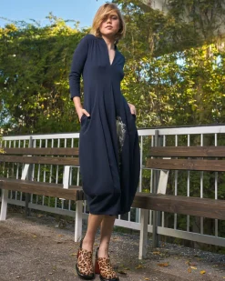 Women Alembika Plus<Laurel Cocoon Dress, Navy