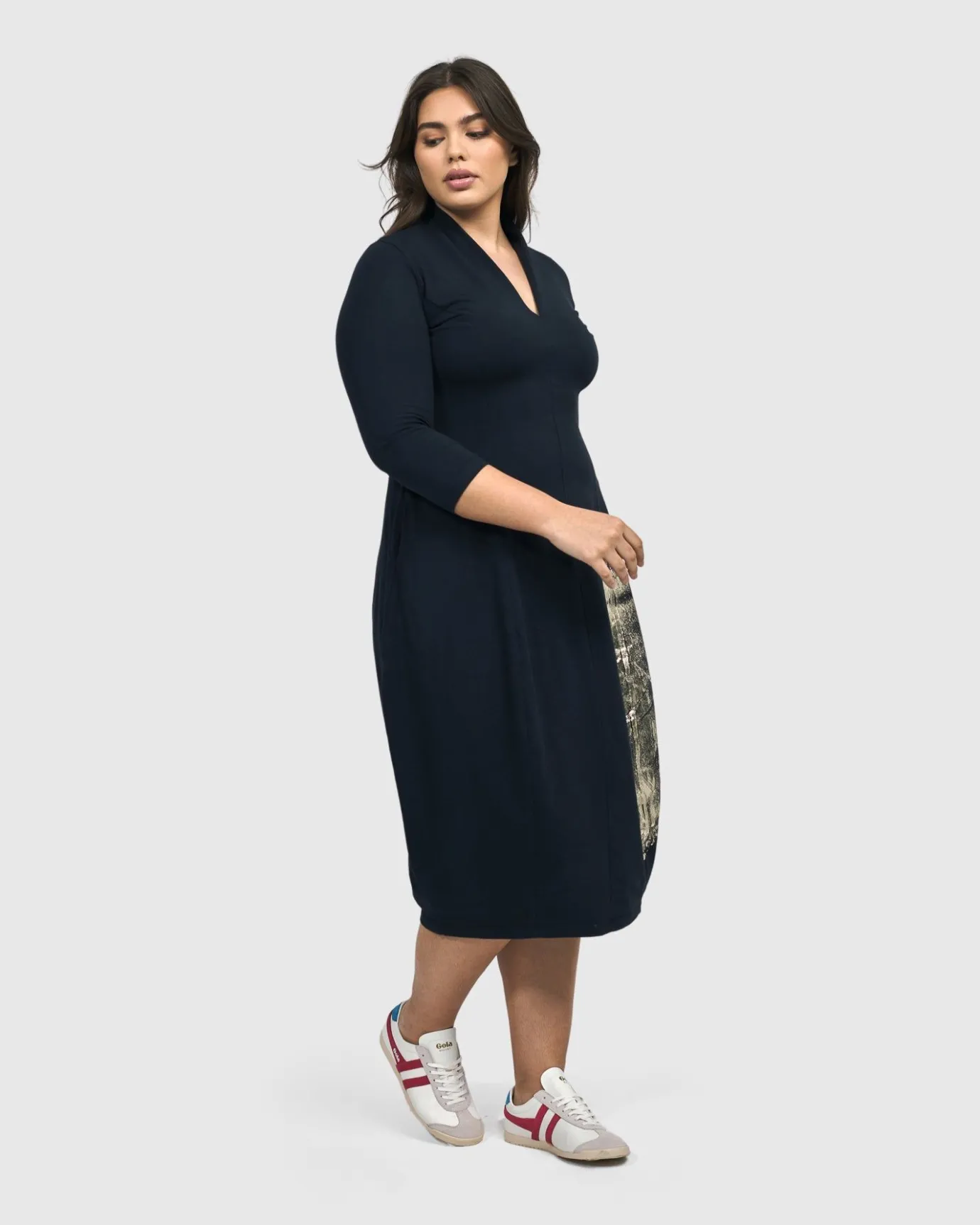 Women Alembika Dresses<Laurel Cocoon Dress, Navy
