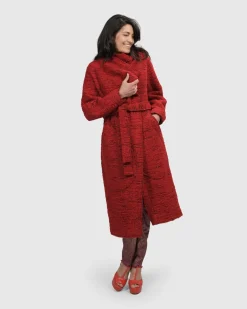 Women Alembika Jackets<Leading Lady Coat, Scarlet