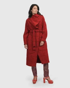 Women Alembika Jackets<Leading Lady Coat, Scarlet