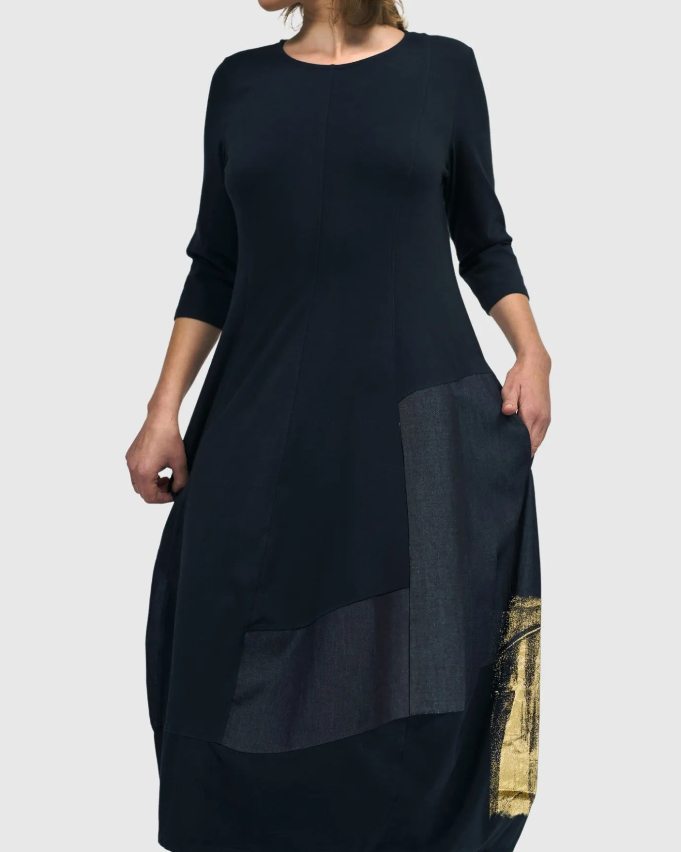 Women Alembika Plus<Lexington Crew Cocoon Dress, Navy