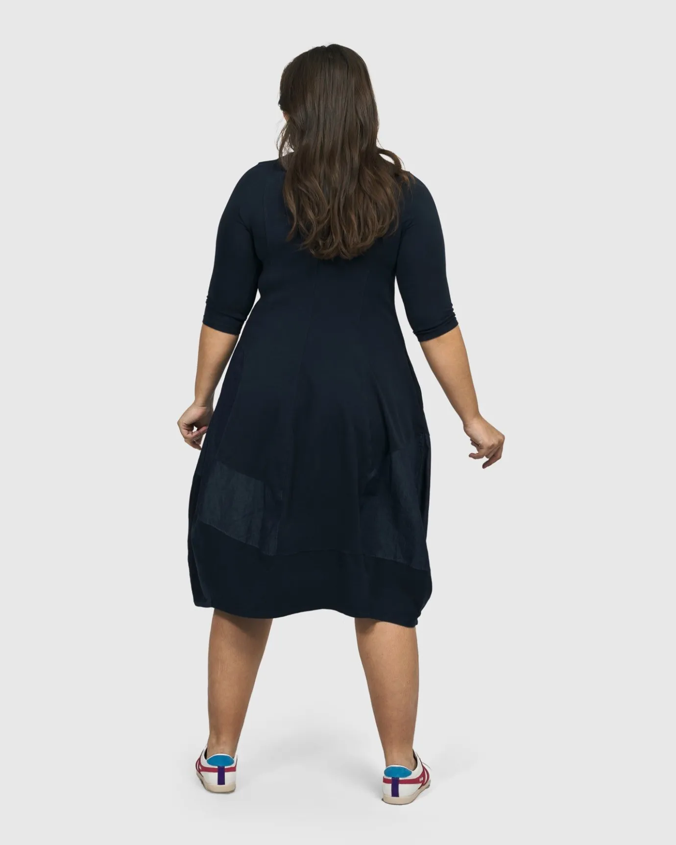 Women Alembika Plus<Lexington Crew Cocoon Dress, Navy