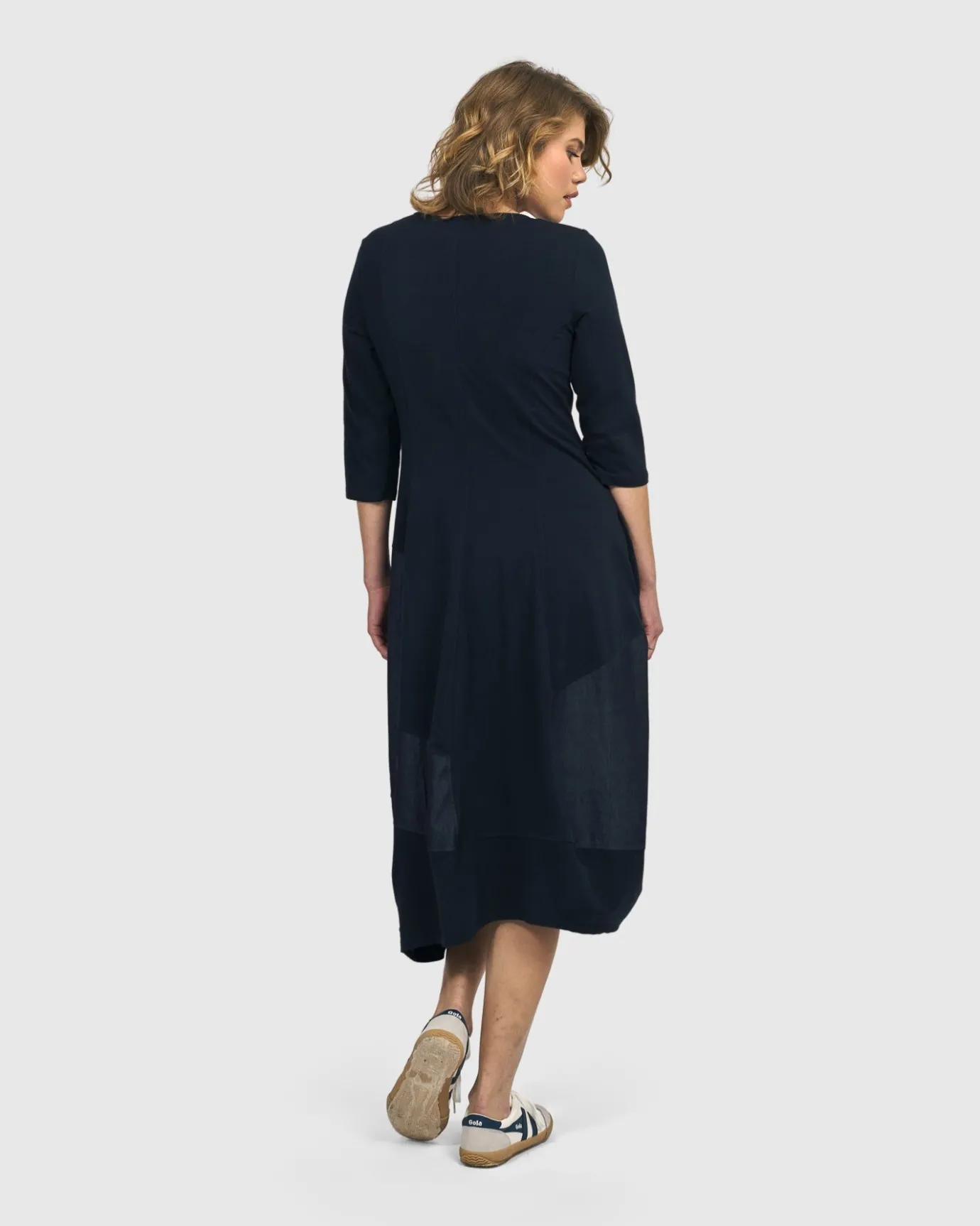 Women Alembika Plus<Lexington Crew Cocoon Dress, Navy
