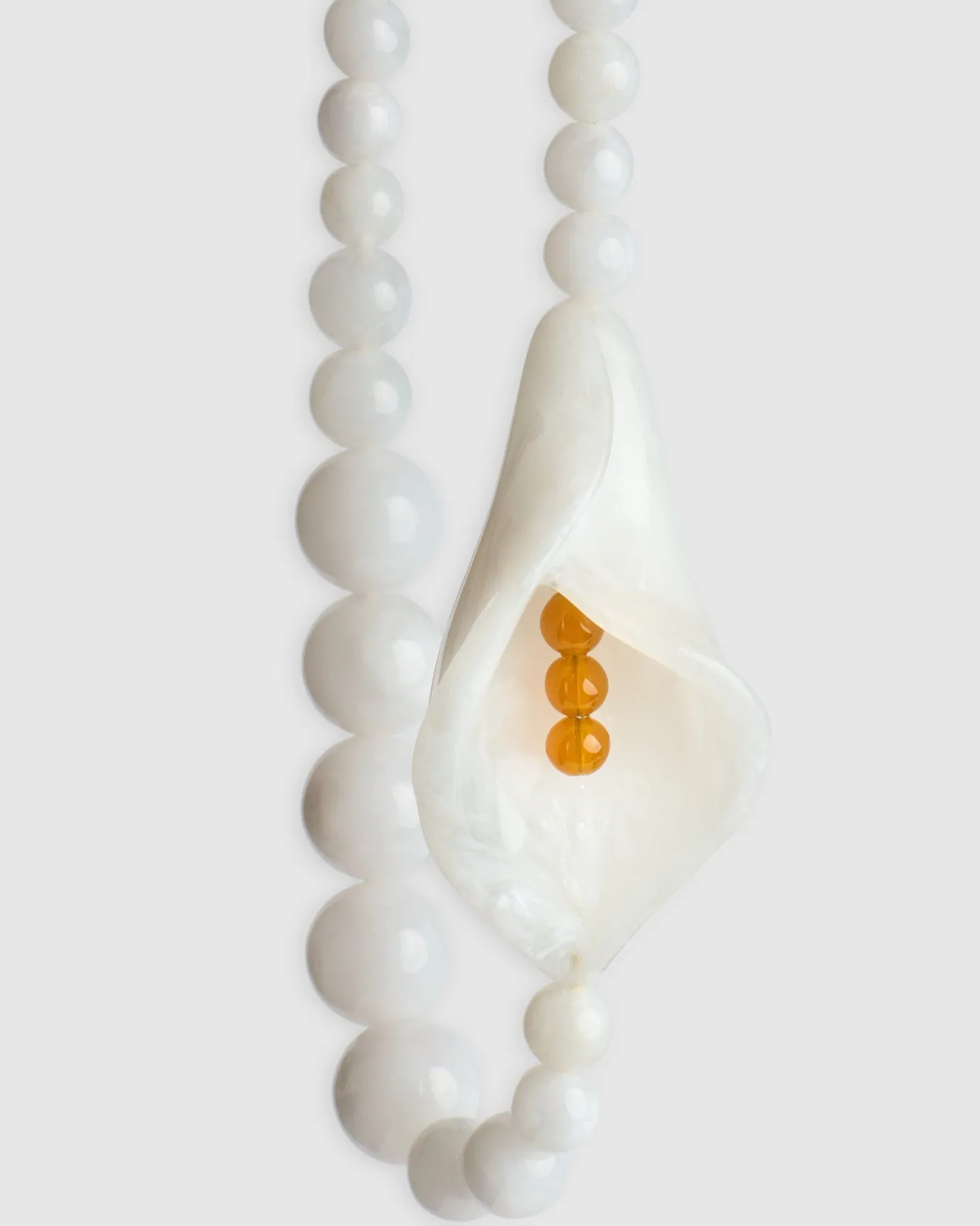 Women Alembika Jewelry<Lily Bead Necklace, White