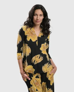 Women Alembika Tops & Tunics<Linda Signature Vneck, Gold