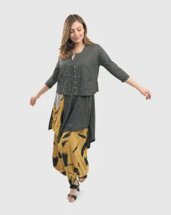 Women Alembika Plus<Linea Crinkle Crop Cardy, Black