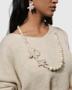 Women Alembika Jewelry<Lotus Bead Necklace, Oat