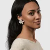 Women Alembika Jewelry<Lotus Clip Earrings, Oat
