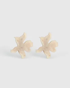 Women Alembika Accessories<Lotus Clip Earrings, Oat