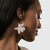 Women Alembika Jewelry<Lotus Dangle Earrings, Oat
