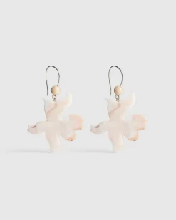Women Alembika Accessories<Lotus Hook & Bead Earrings, Oat