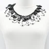 Women Alembika Accessories<Love Coin Cape Necklace, White/Black