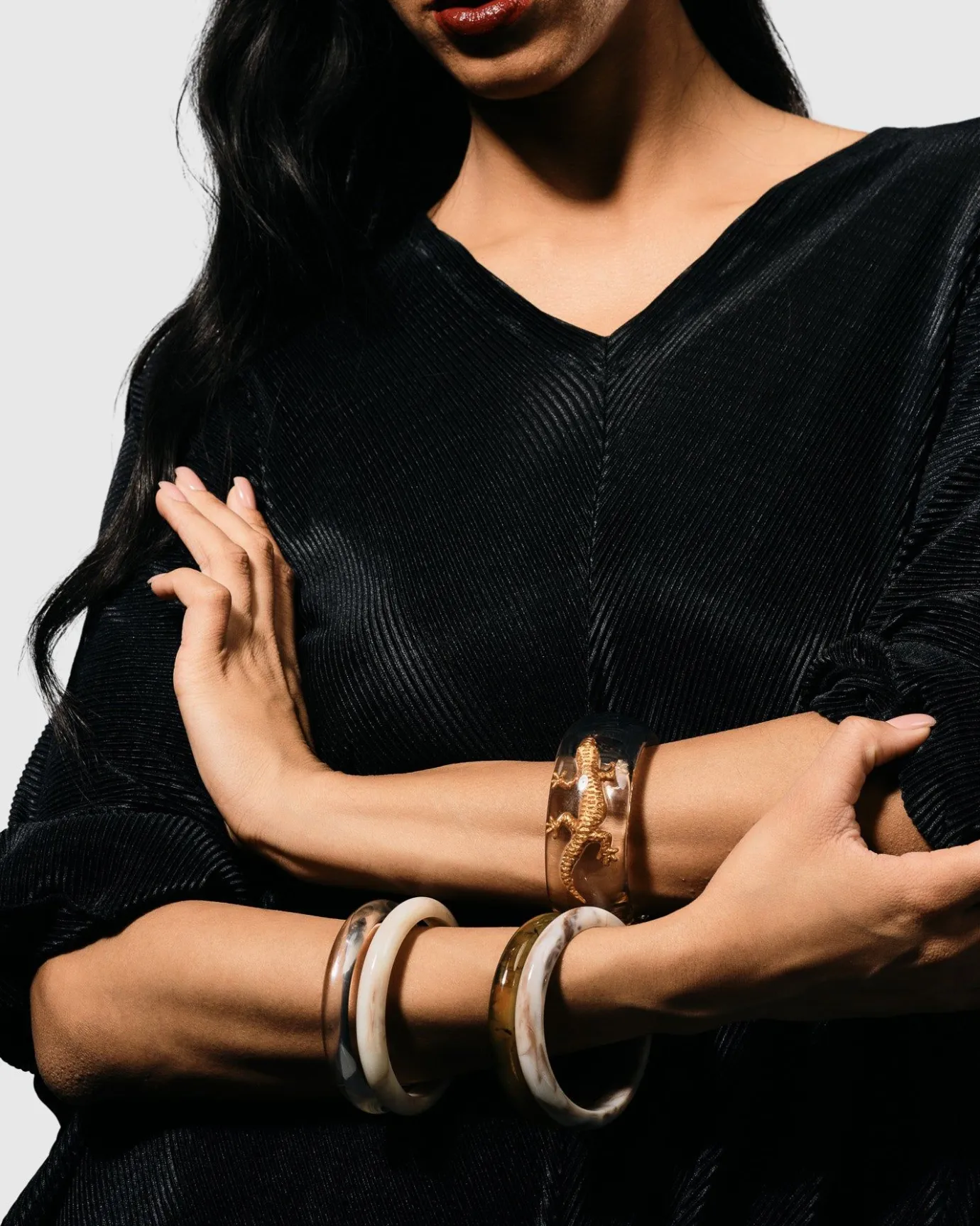Women Alembika Jewelry<Lucky Bangle Bracelet, Gold