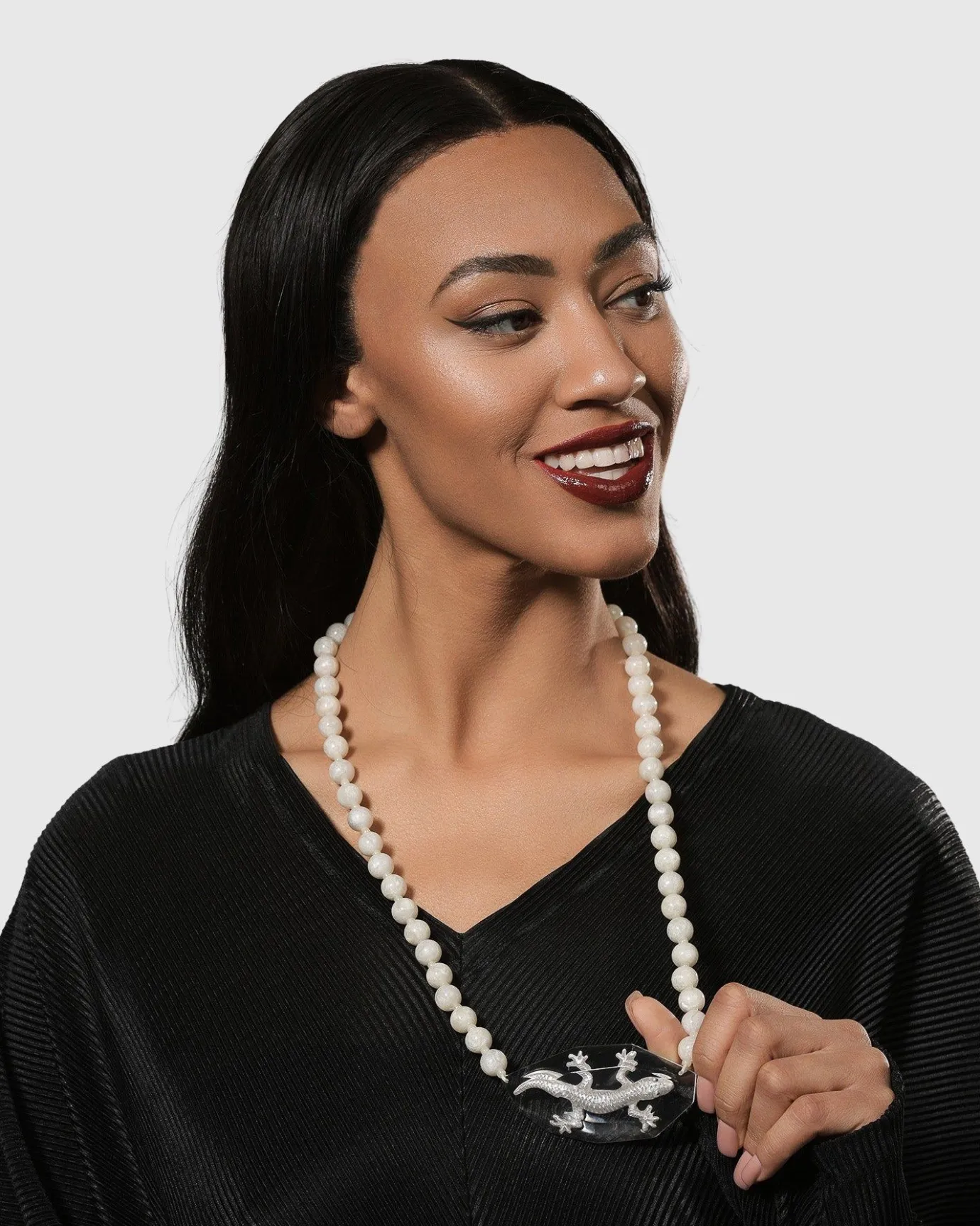 Women Alembika Jewelry<Lucky Bead Necklace, Frost