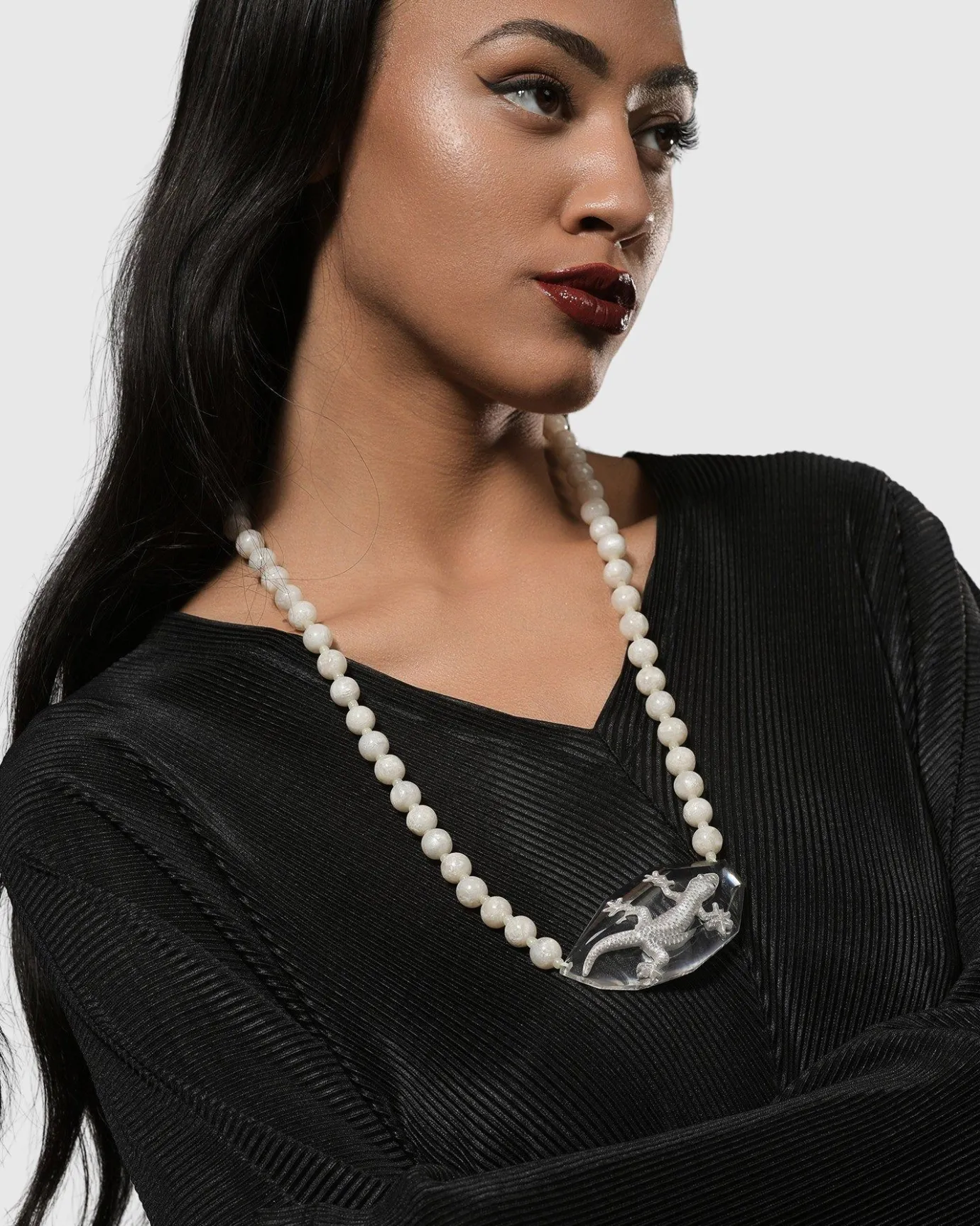 Women Alembika Jewelry<Lucky Bead Necklace, Frost