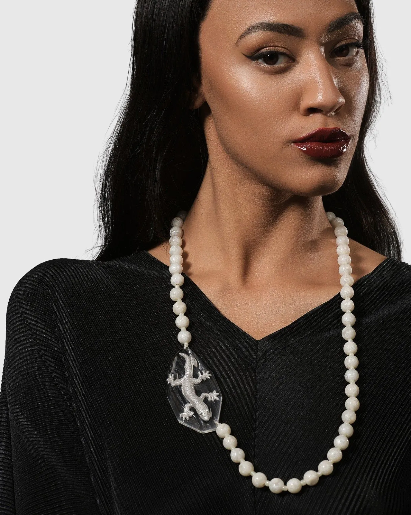 Women Alembika Jewelry<Lucky Bead Necklace, Frost