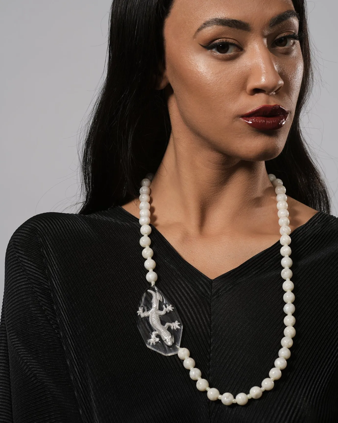 Women Alembika Jewelry<Lucky Bead Necklace, Frost